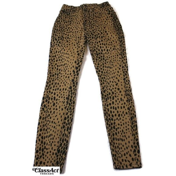 Good American Good Waist Leopard Print Stretch High Waist Jeans 00/24 - Picture 4 of 7